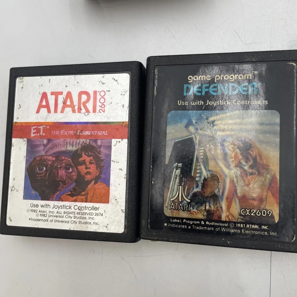 Atari 2600 w/Joysticks+Paddles+6 Games-Tested / Working